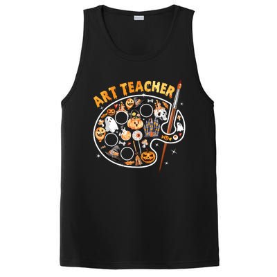 Art Teacher Spooky Pumpkin Halloween PosiCharge Competitor Tank