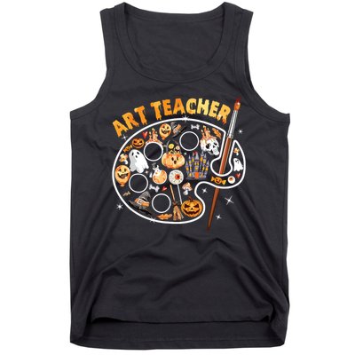 Art Teacher Spooky Pumpkin Halloween Tank Top