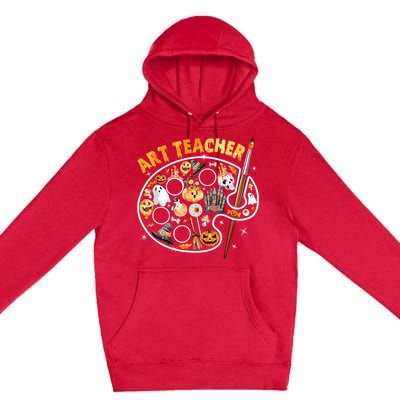 Art Teacher Spooky Pumpkin Halloween Premium Pullover Hoodie