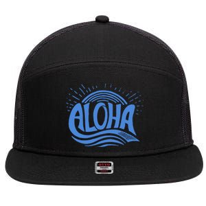 Aloha Tropical Surfer 7 Panel Mesh Trucker Snapback Hat