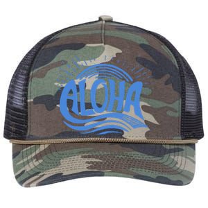 Aloha Tropical Surfer Retro Rope Trucker Hat Cap