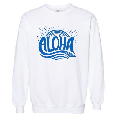 Aloha Tropical Surfer Garment-Dyed Sweatshirt