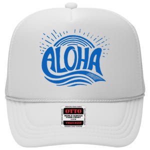 Aloha Tropical Surfer High Crown Mesh Back Trucker Hat