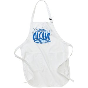 Aloha Tropical Surfer Full-Length Apron With Pockets