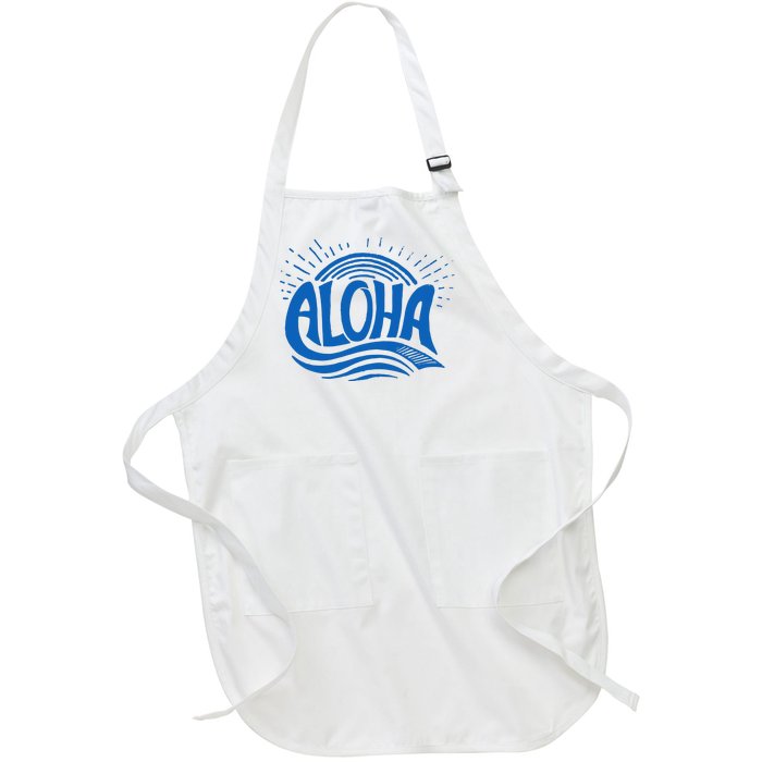 Aloha Tropical Surfer Full-Length Apron With Pockets