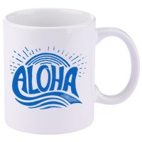 Aloha Tropical Surfer 11oz C Handle Ceramic Mug