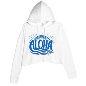 Aloha Tropical Surfer Crop Fleece Hoodie