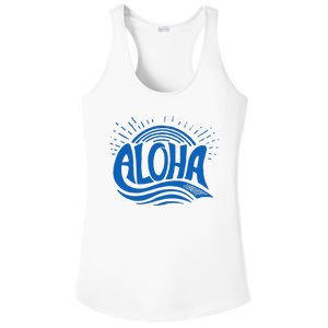 Aloha Tropical Surfer Ladies PosiCharge Competitor Racerback Tank