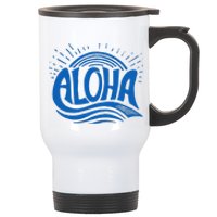 Aloha Tropical Surfer Stainless Steel Travel Mug