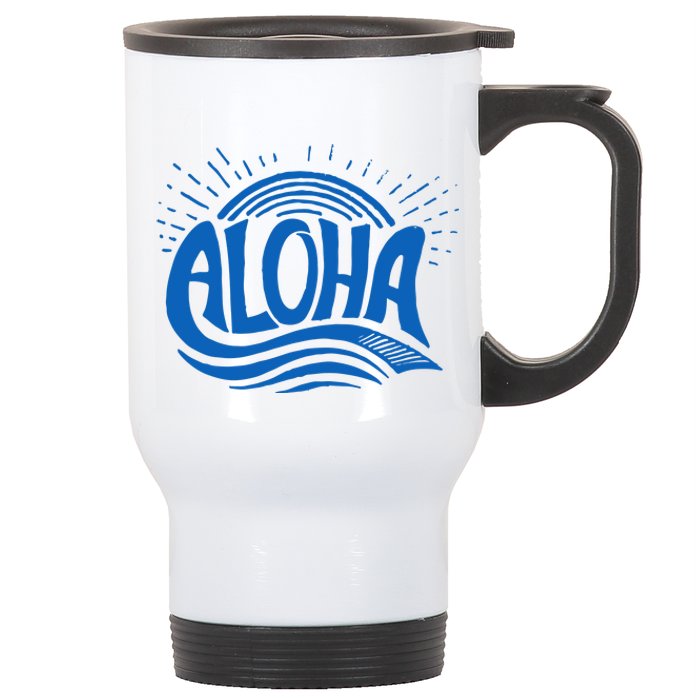 Aloha Tropical Surfer Stainless Steel Travel Mug