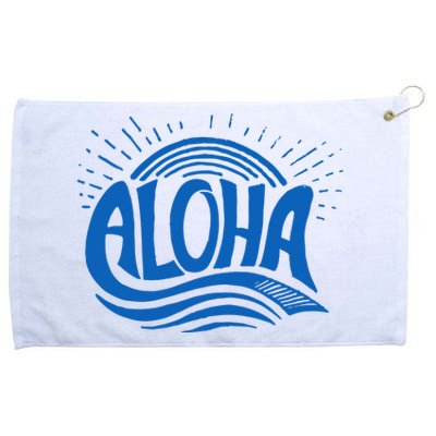 Aloha Tropical Surfer Grommeted Golf Towel