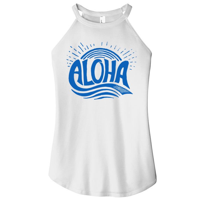 Aloha Tropical Surfer Women's Perfect Tri Rocker Tank