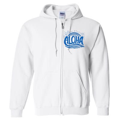 Aloha Tropical Surfer Full Zip Hoodie