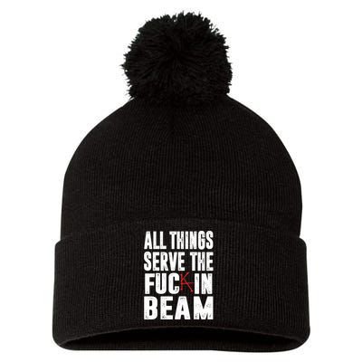 All Things Serve The Fuc In Beam Pom Pom 12in Knit Beanie