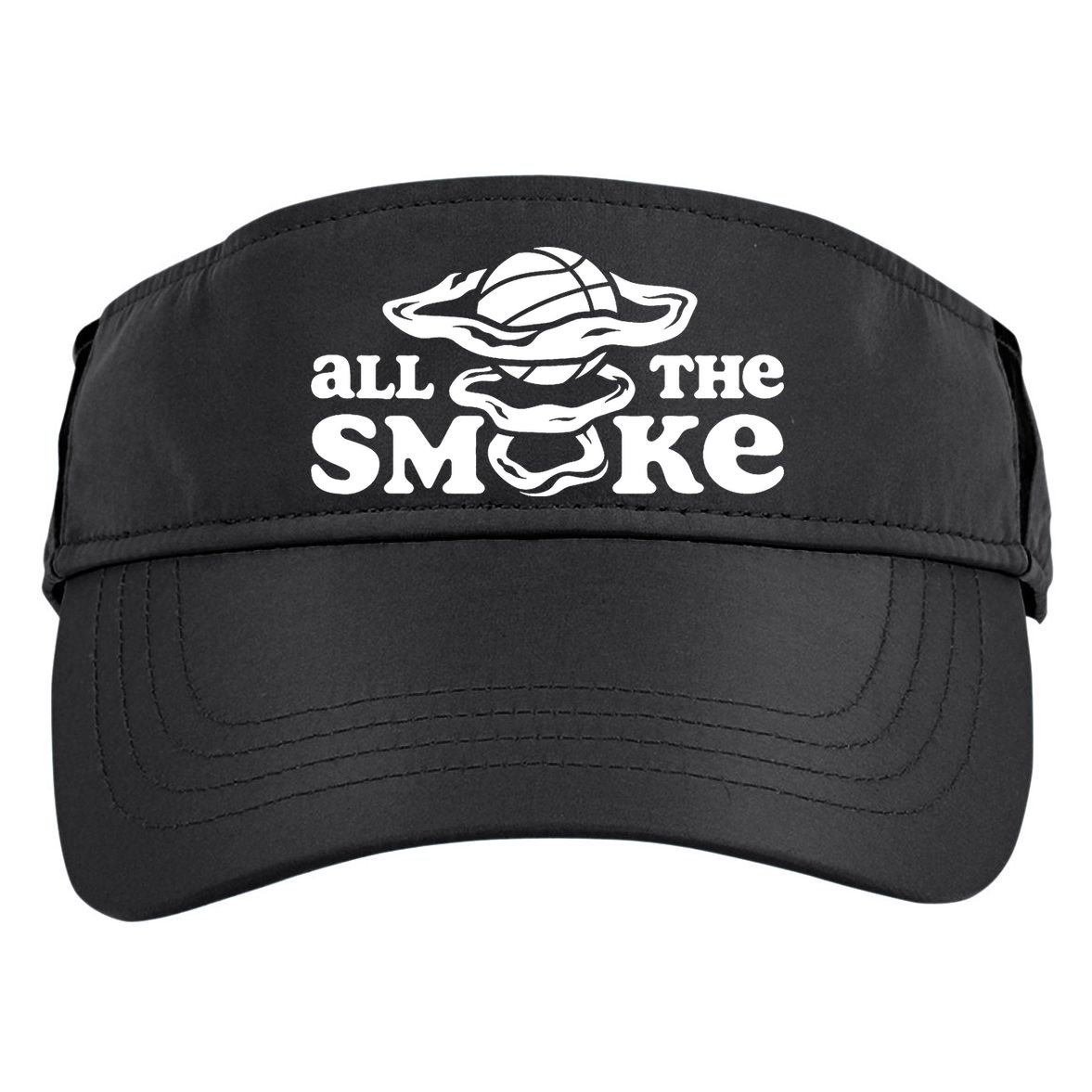 All The Smoke Funny Basketball Podcast Adult Drive Performance Visor