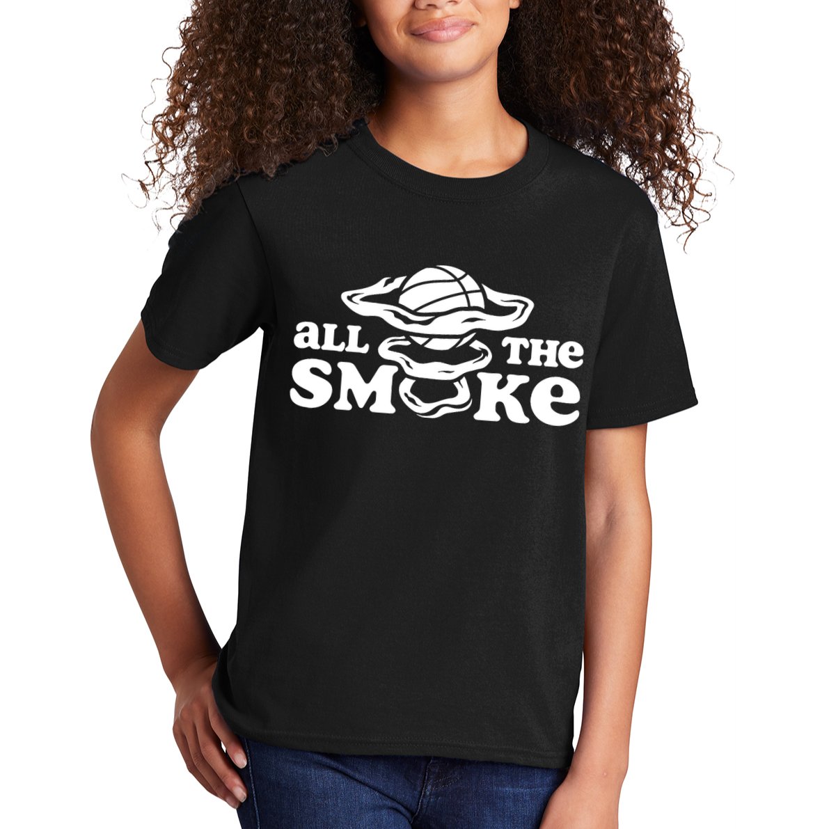 All The Smoke Funny Basketball Podcast Kids T-Shirt