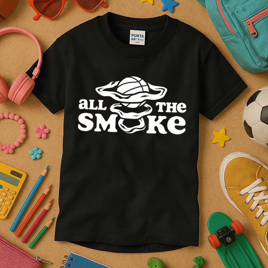 All The Smoke Funny Basketball Podcast Kids T-Shirt