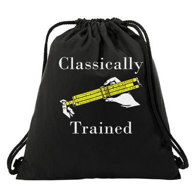 Ally Trained Slide Rule Retro Math Engineer Drawstring Bag
