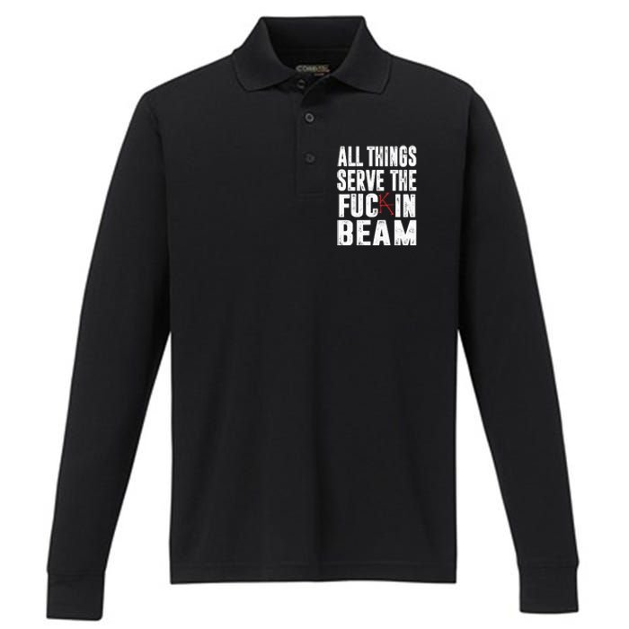 All Things Serve The Fuc In Beam Performance Long Sleeve Polo