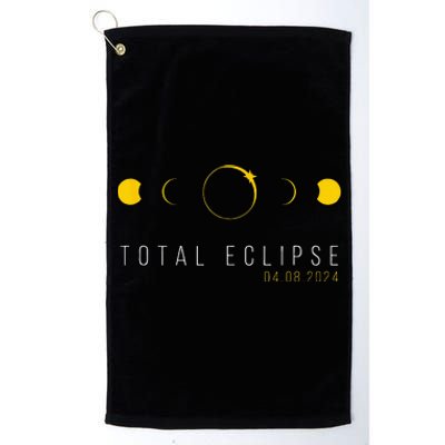 American Totality Solar Lunar Eclipse April 8 2024 Platinum Collection Golf Towel