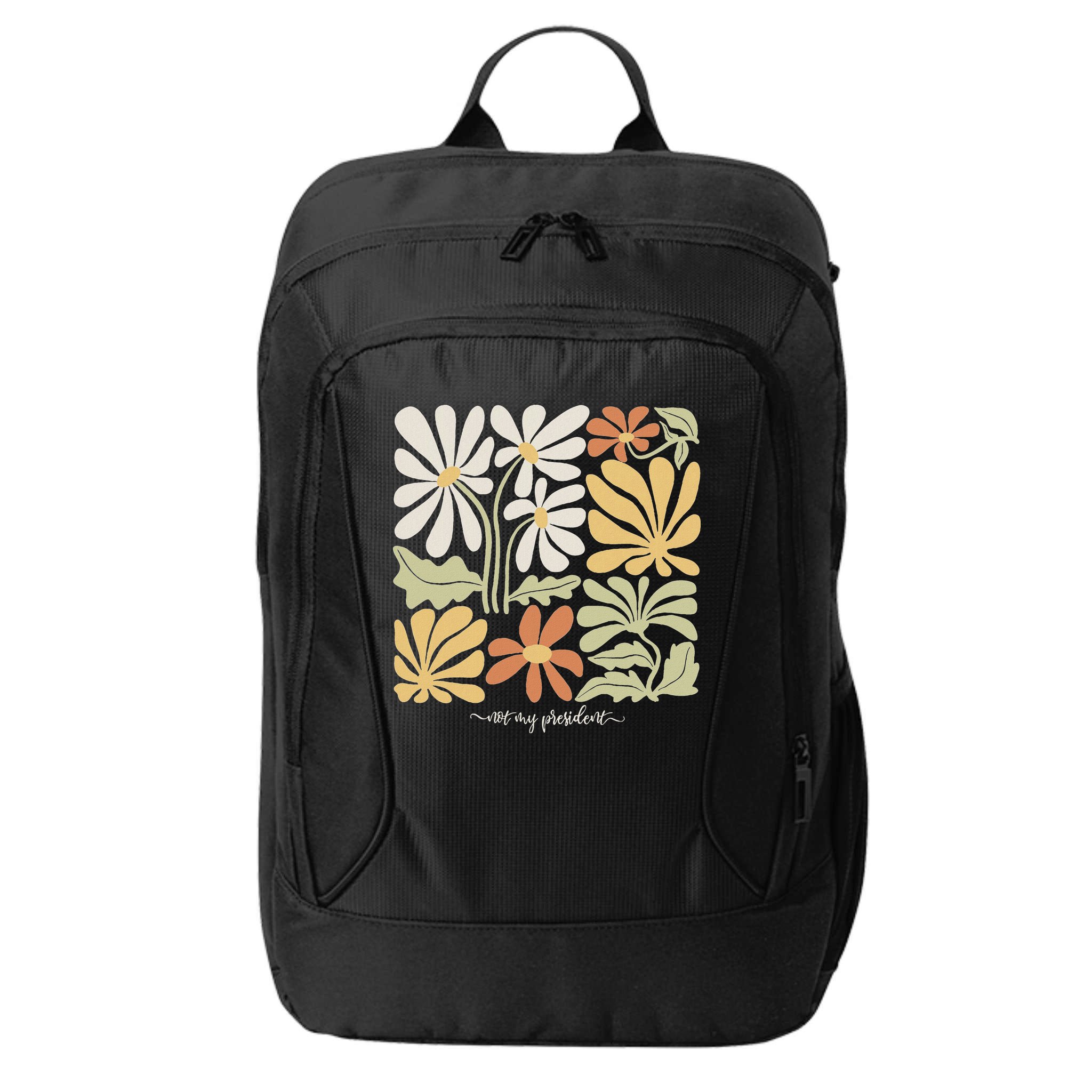 Anti Trump Subtle Not My President Flowers City Backpack