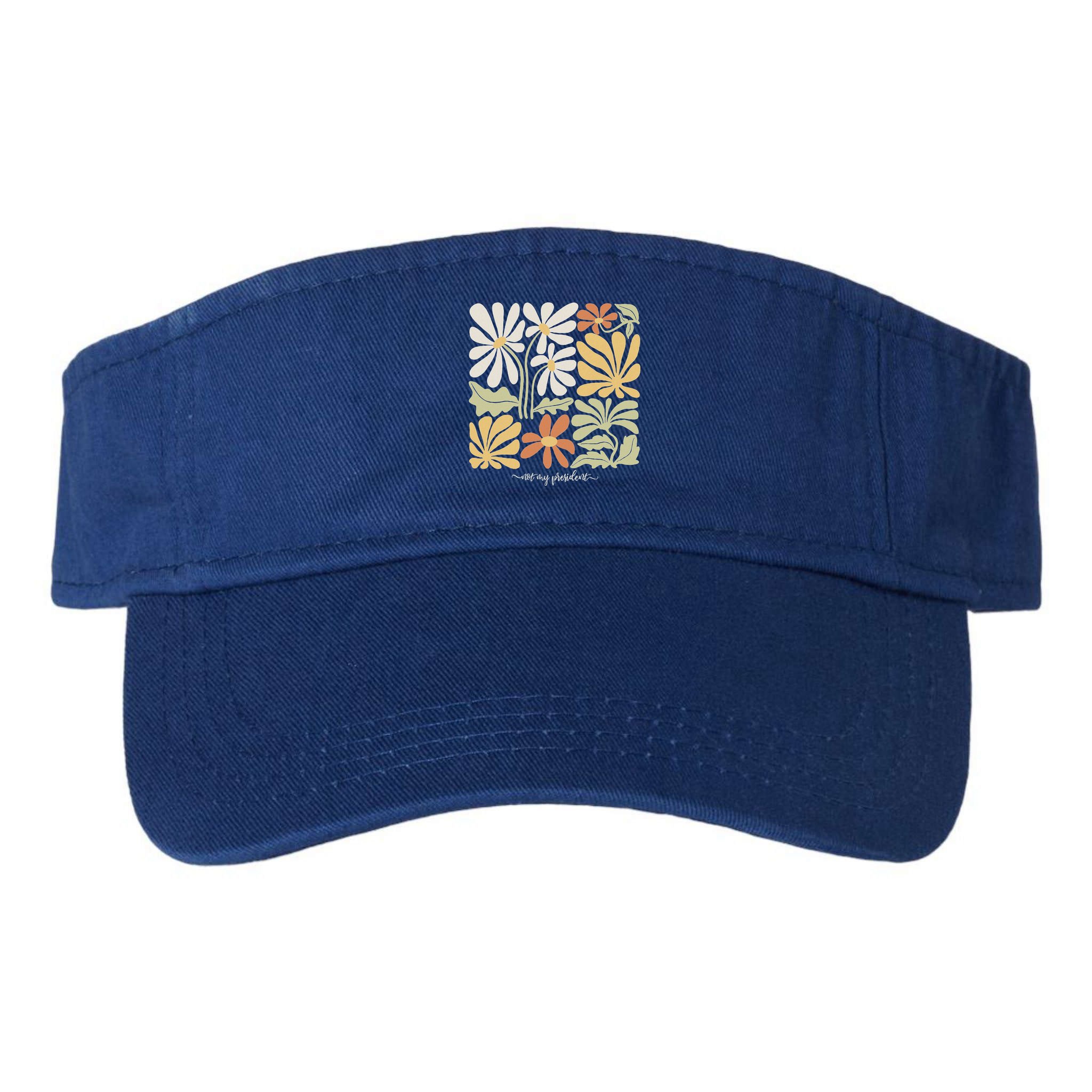 Anti Trump Subtle Not My President Flowers Visor