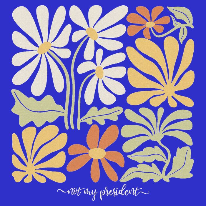 Anti Trump Subtle Not My President Flowers Visor