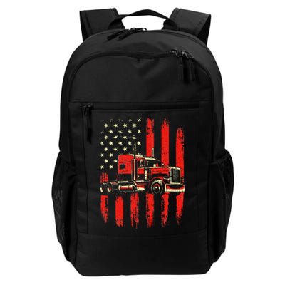 American Trucker Semi Truck Driver Trucking Big Rig Backpack