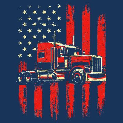American Trucker Semi Truck Driver Trucking Big Rig T-Shirt