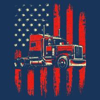 American Trucker Semi Truck Driver Trucking Big Rig Kids Sweatshirt
