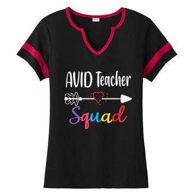 AVID Teacher Squad Funny Back To School Teacher supplies Ladies Halftime Notch Neck Tee