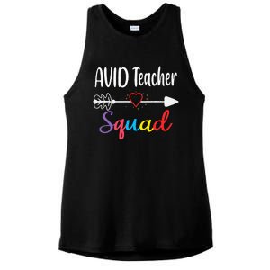 AVID Teacher Squad Funny Back To School Teacher supplies Ladies PosiCharge Tri-Blend Wicking Tank