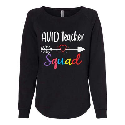 AVID Teacher Squad Funny Back To School Teacher supplies Womens California Wash Sweatshirt