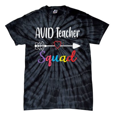 AVID Teacher Squad Funny Back To School Teacher supplies Tie-Dye T-Shirt