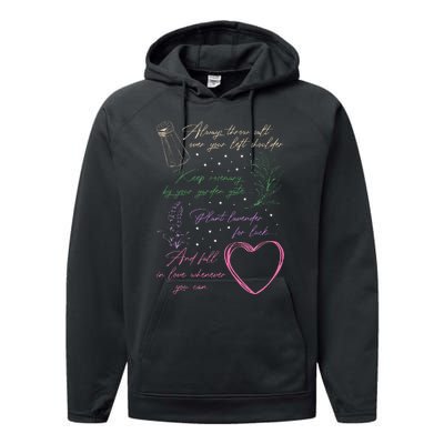 Always Throw Spilled Salt Practical Magic Inspirit Quote Performance Fleece Hoodie