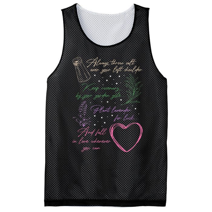 Always Throw Spilled Salt Practical Magic Inspirit Quote Mesh Reversible Basketball Jersey Tank