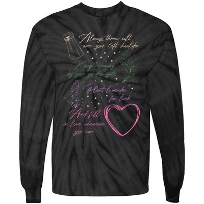 Always Throw Spilled Salt Practical Magic Inspirit Quote Tie-Dye Long Sleeve Shirt