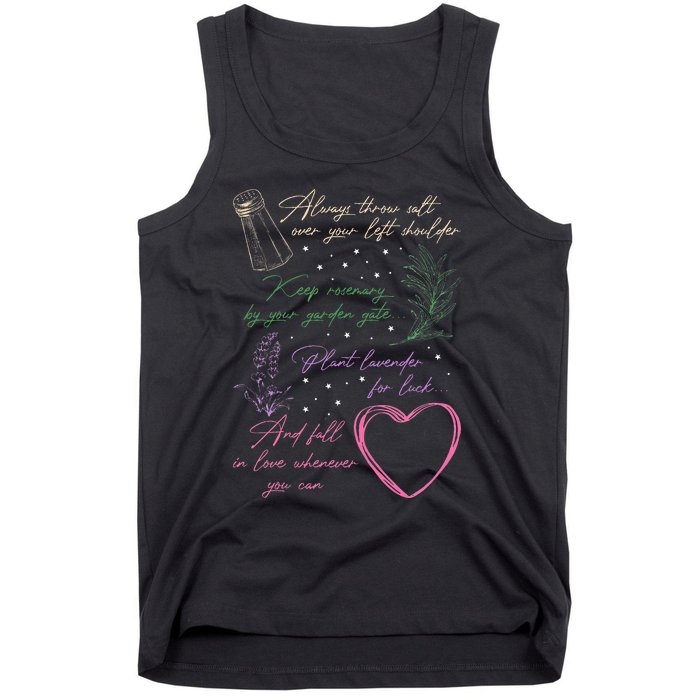 Always Throw Spilled Salt Practical Magic Inspirit Quote Tank Top