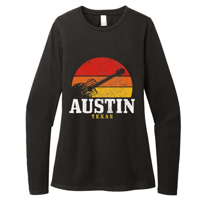 Austin Texas Souvenir Guitar Music Lover Womens CVC Long Sleeve Shirt