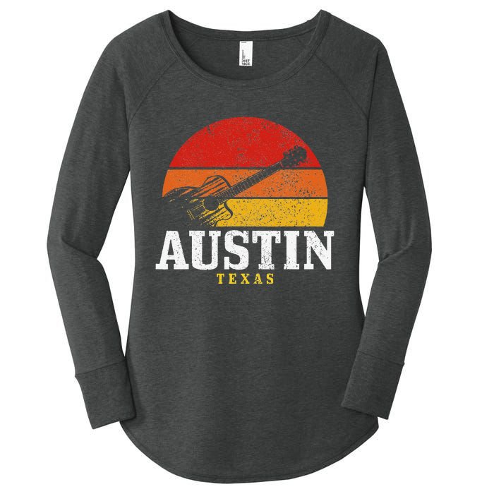 Austin Texas Souvenir Guitar Music Lover Women's Perfect Tri Tunic Long Sleeve Shirt