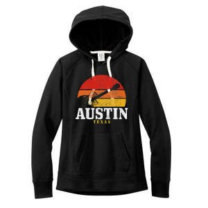 Austin Texas Souvenir Guitar Music Lover Women's Fleece Hoodie