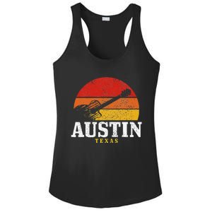 Austin Texas Souvenir Guitar Music Lover Ladies PosiCharge Competitor Racerback Tank