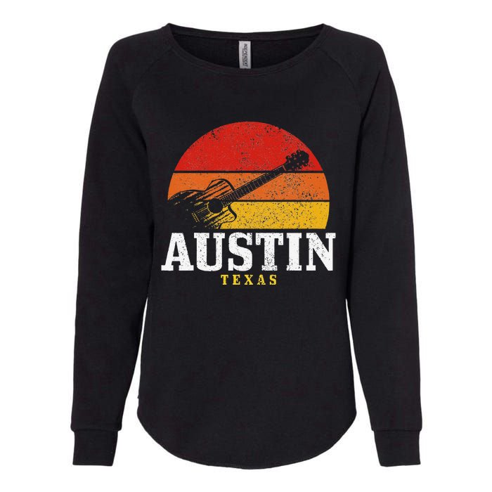 Austin Texas Souvenir Guitar Music Lover Womens California Wash Sweatshirt