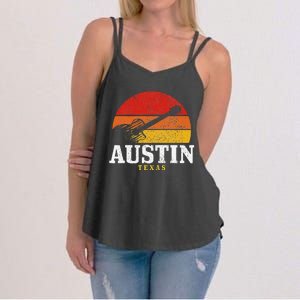 Austin Texas Souvenir Guitar Music Lover Women's Strappy Tank