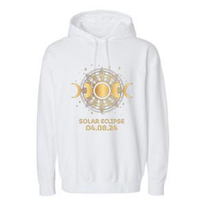 American Total Solar Eclipse April 8th 2024 Garment-Dyed Fleece Hoodie