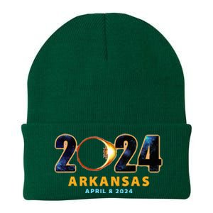 Arkansas Total Solar Eclipse 2024 Knit Cap Winter Beanie