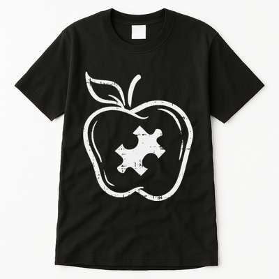 Autism Teacher Special Education Awareness Apple Tall T-Shirt