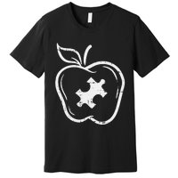 Autism Teacher Special Education Awareness Apple Premium T-Shirt