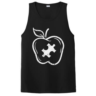 Autism Teacher Special Education Awareness Apple PosiCharge Competitor Tank