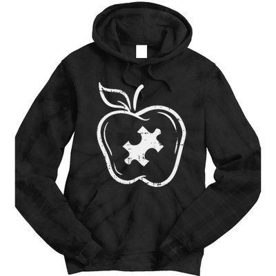 Autism Teacher Special Education Awareness Apple Tie Dye Hoodie